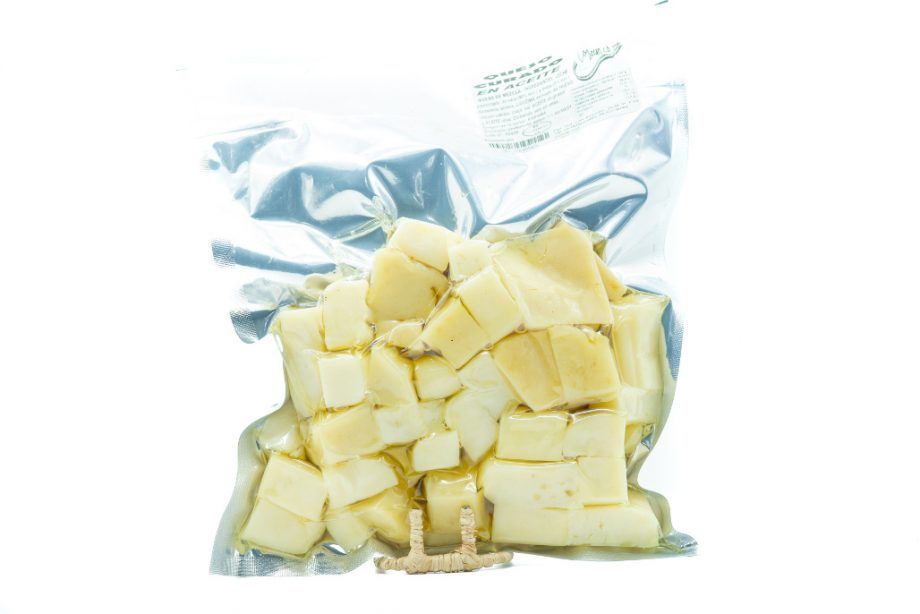 Tacos de queso en aceite de oliva
