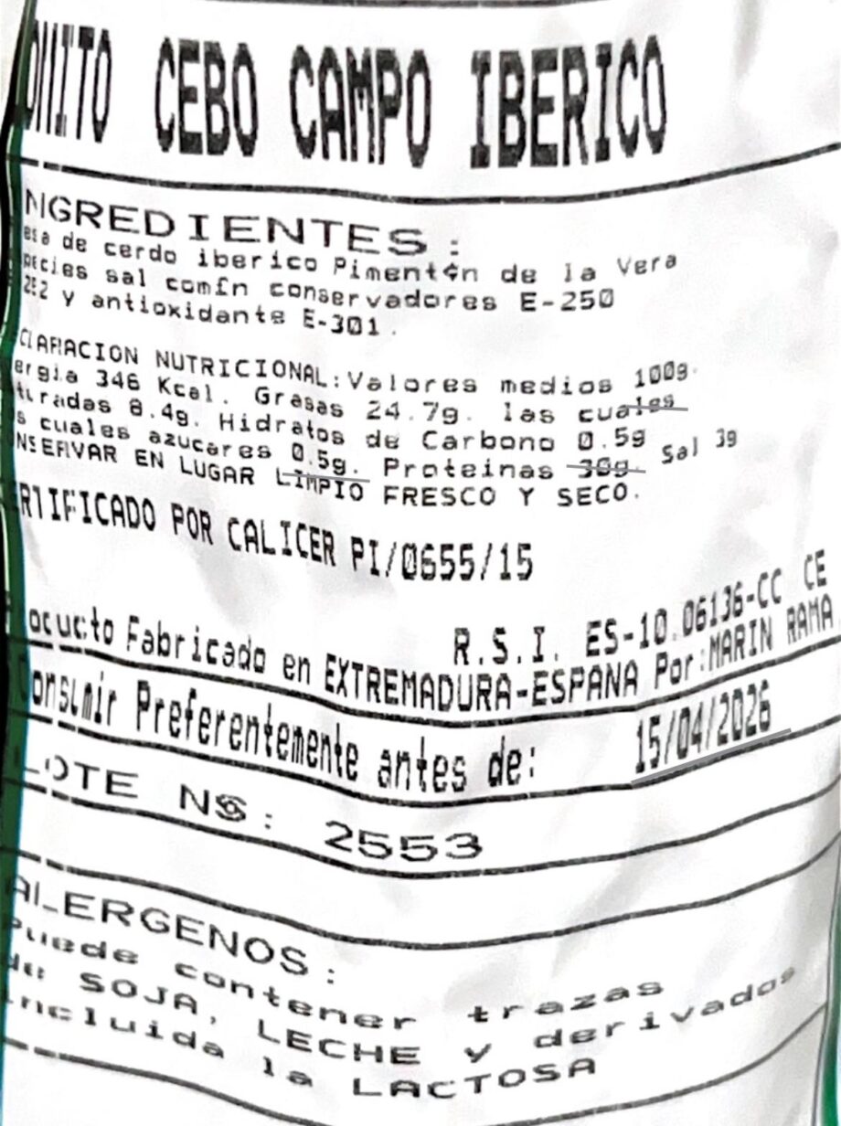 LOMITO DE CEBO DE CAMPO