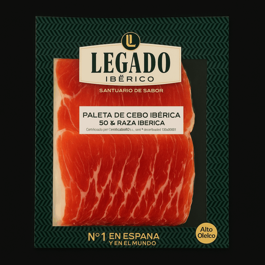 Estuche regalo paleta de cebo 50% raza ibérica Legado Ibérico.