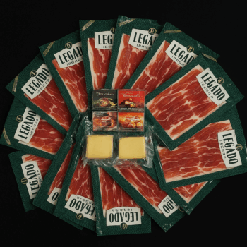 Estuche regalo jamón de cebo 50% raza ibérica Legado Ibérico.